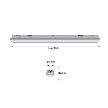 Plafo Stagna 1550mm 81,0W 4000K